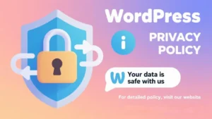 Illustration of data privacy protection with a shield and lock